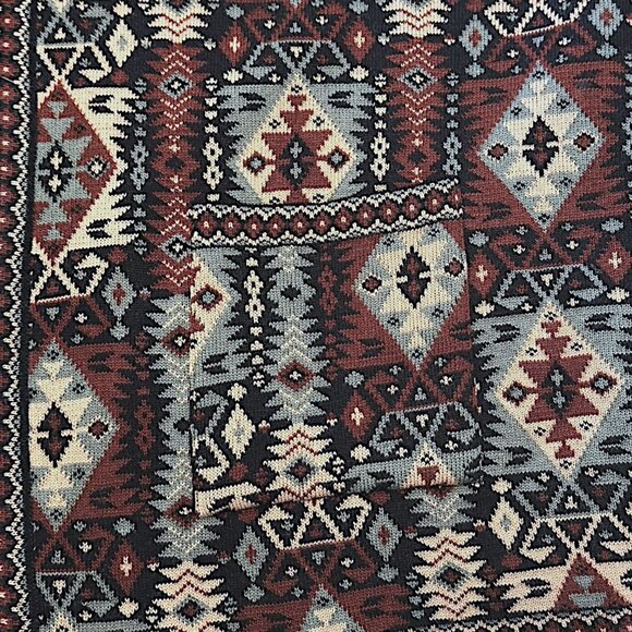 Uludag Triko Womens Turkish Kilim Vest Size 6 Acrylic Knit Open Front Sweater - Picture 5 of 7